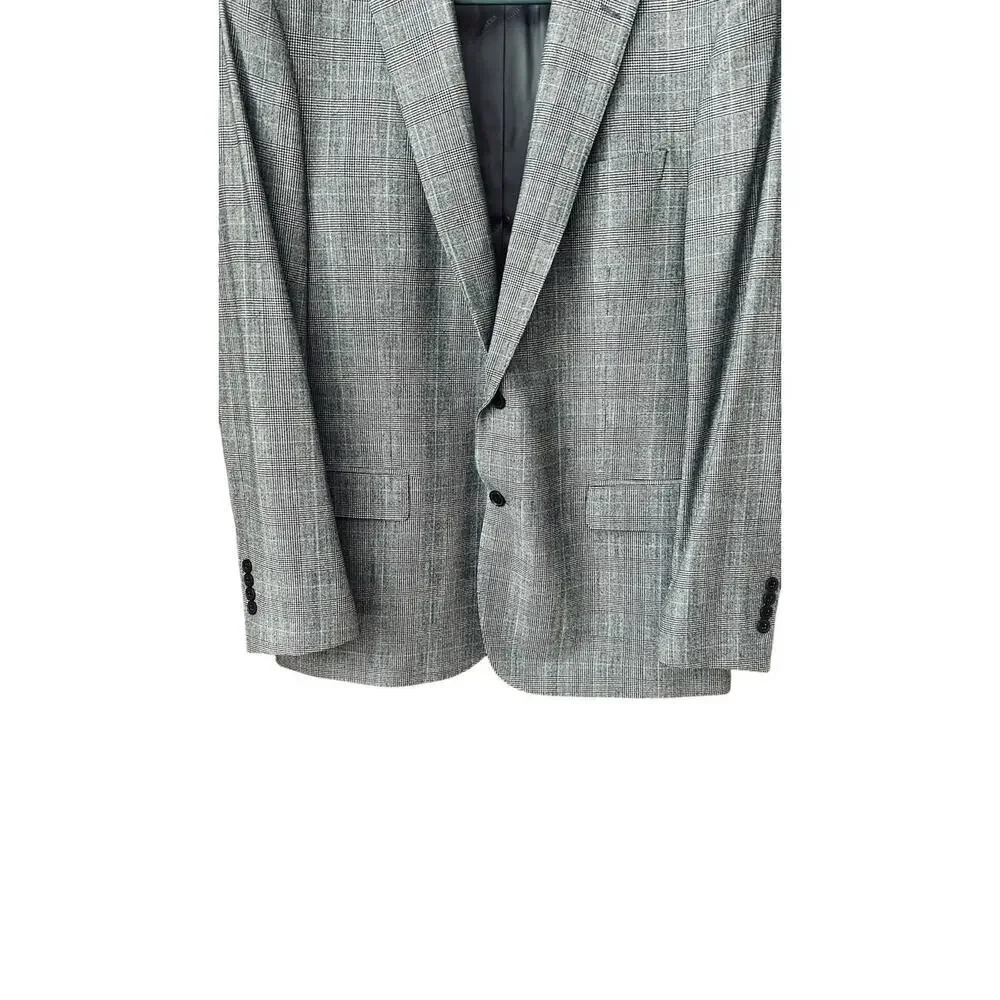 Brooks Brother’s Men’s Gray Glen Plaid Wool Blend Suit Jacket & Pants Size 46L
